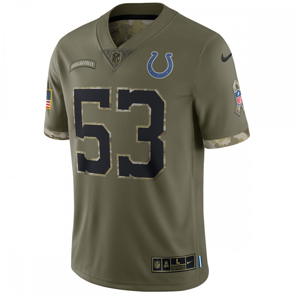 Shaquille Leonard Indianapolis Colts Nike 2022 Salute To Service Limited Jersey - Olive-GridironStore